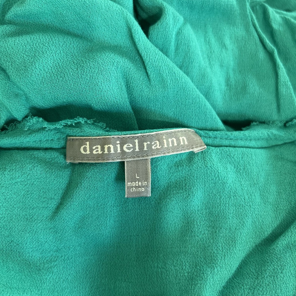 Daniel Rainn Women's Shirt Size Large Teal Boho Western Blouse Top Country - Picture 2 of 9